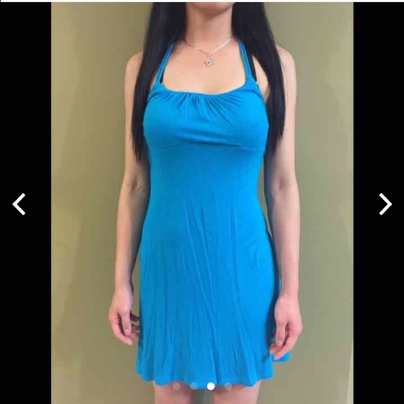 Sky blue halted sundress