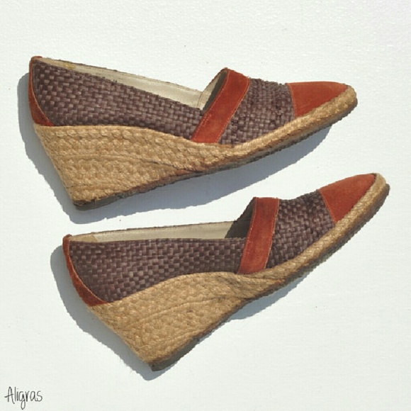 88 off Vintage Shoes Vintage 70s Espadrilles Raffia Wedges Boho
