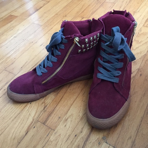 Betsey Johnson Maroon Sneakers