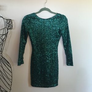 Sequined, Turquoise NWT Party Dress