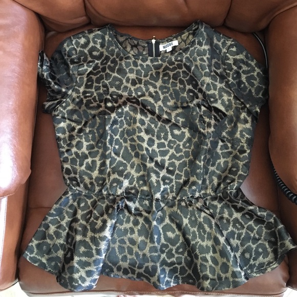 Sparkly peplum leopard top