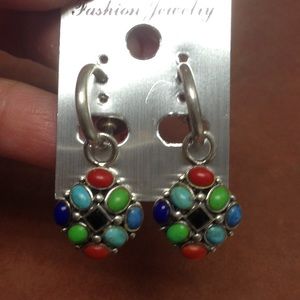 Beautiful earrings Sterling Silver and real gems