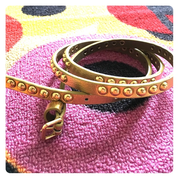JCrew gold studded belt