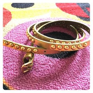 JCrew gold studded belt