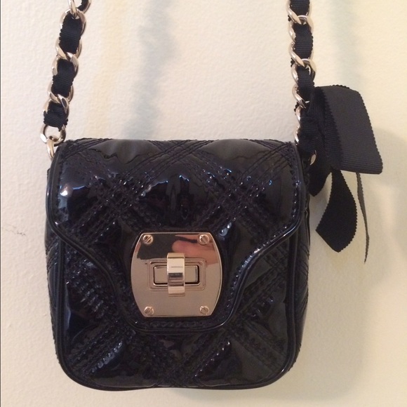Talbots Black Quilted Patent Leather Handbag - Picture 1 of 4