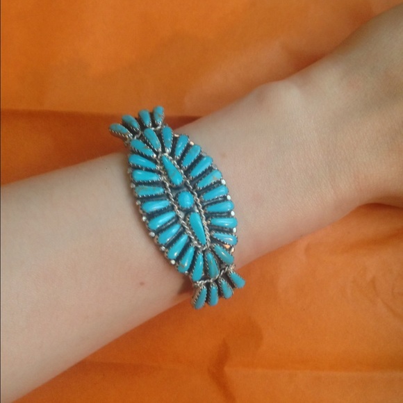 Turquoise and Sterling Silver Cuff Bracelet