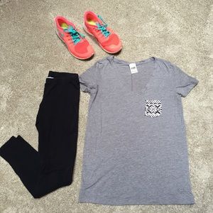 VS Pink Gray V-Neck!