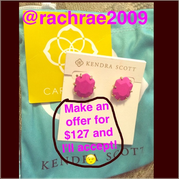 Kendra Scott magenta morgan studs I'LL TAKE $127!!