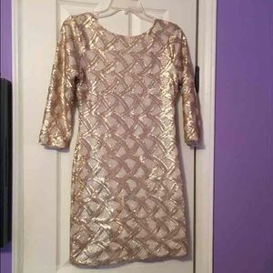 Gold sparkly dress