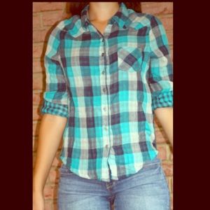 Blue, Black, and White Flannel