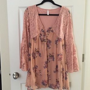 Boho pink Dress