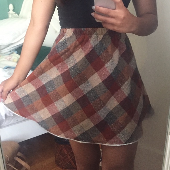 Urban Outfitters Plaid Circle Skirt