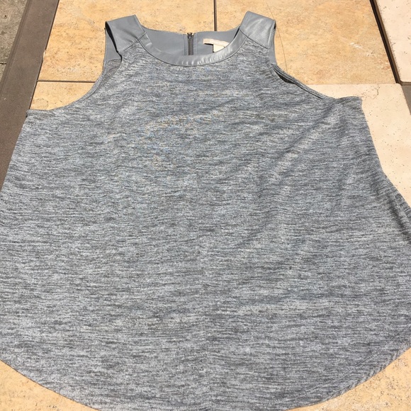 Grey shirt with leather!