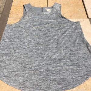 Grey shirt with leather!