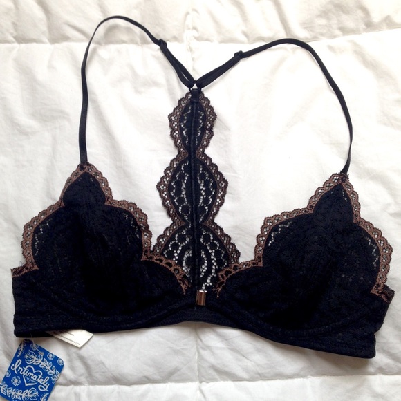 Free People Other - Free People Black T-Back Underwire Bralette