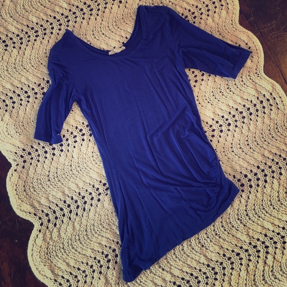 Royal Blue Scoop Neck Top