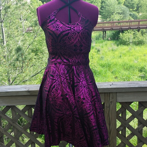 SOLD reversible foil skater dress - Picture 2 of 4