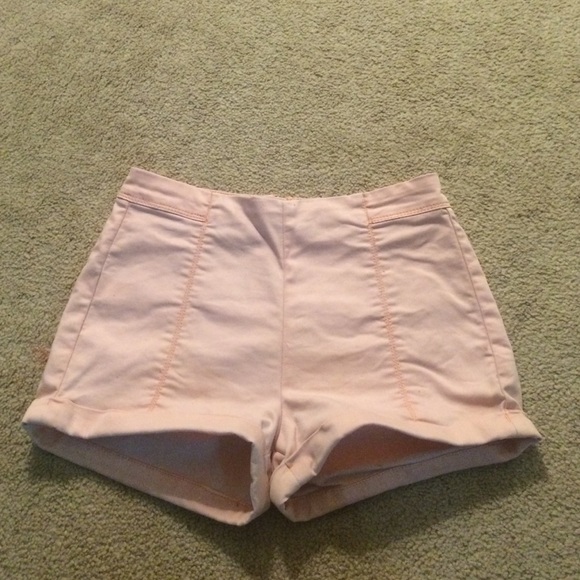 High waisted soft pink shorts. Perfect for summer