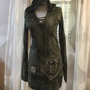 Olive green punk dress 💀💚