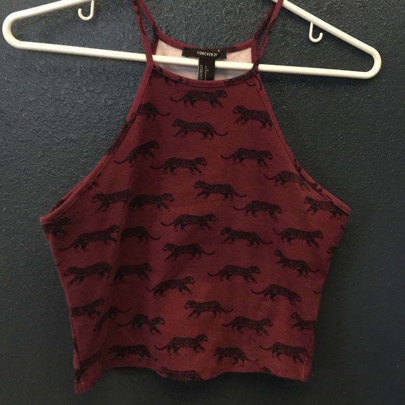 animal print crop top