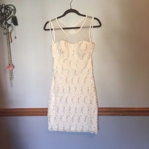 White dress with sequence very flattering