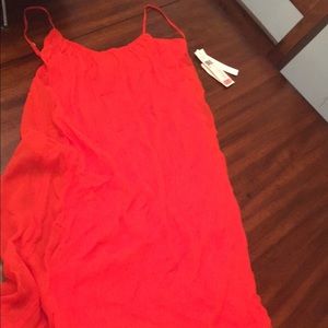Coral high low dress