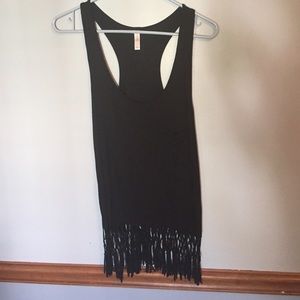 Black tank braided at bottom