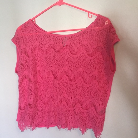 Lace pink top