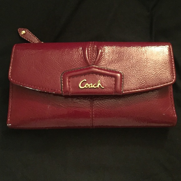 Authentic Coach envelope wallet with check case