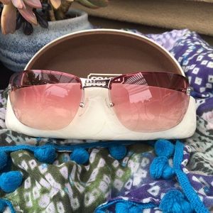 of kind lightweight pink shaded coach sunglasses