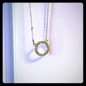 Silver circle necklace
