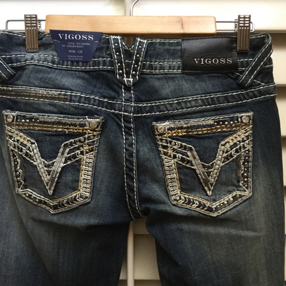 ๐ Vigoss Chelsea Boot Cut Embellished Jeans! ๐ - Picture 4 of 4