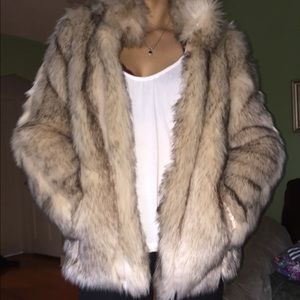 Faux fur jacket