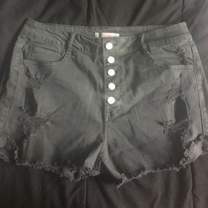 Ash gray high waisted shorts