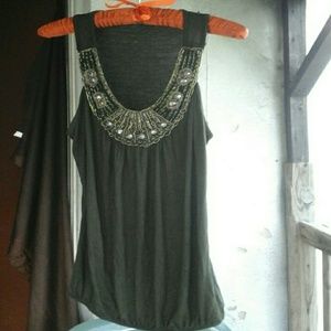 Green embeleshed tank