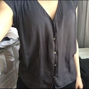 Polka dot grey top