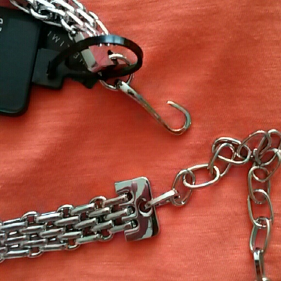 Silvertone Woven chain belt - Picture 3 of 3