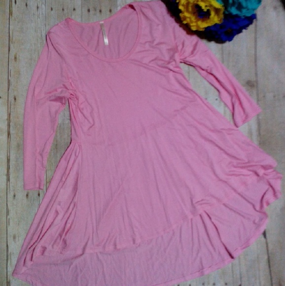 Flirty Pink Hi Lo Top/Tunic - Picture 3 of 6