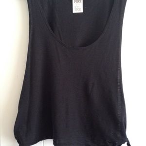 PINK Sleeveless Crop Top