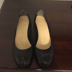 Cole Haan Nike Air black quilted leather wedge