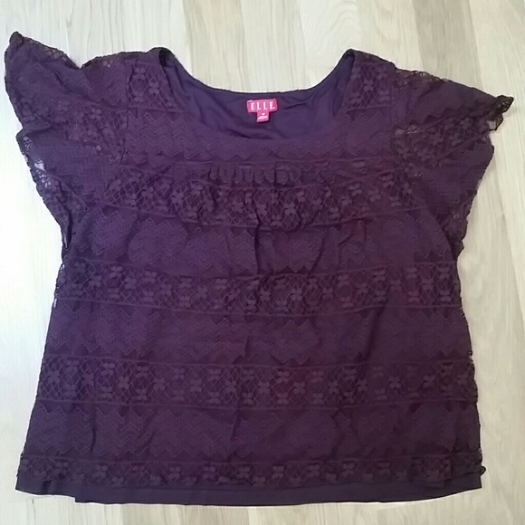 Lace Burgundy Top
