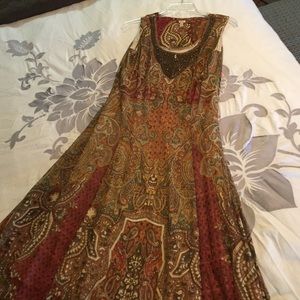 Reba full length dress with beaded front