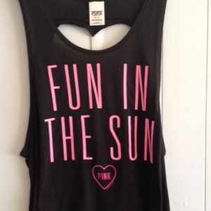 NWOT PINK Sleeveless "FUN IN THE SUN" Crop