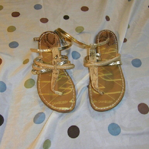 Gold sam & libby strappy sandals