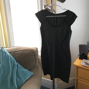 Gray and black mini dress