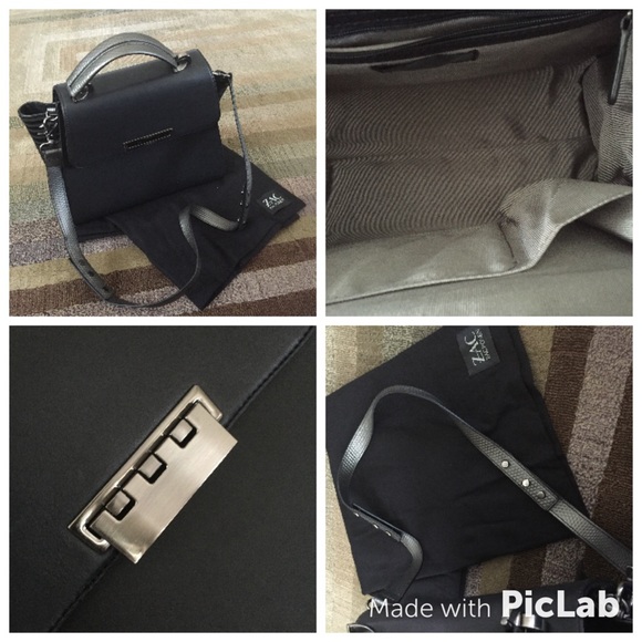 Zac Posen bag Black with chrome detail. - Picture 2 of 4