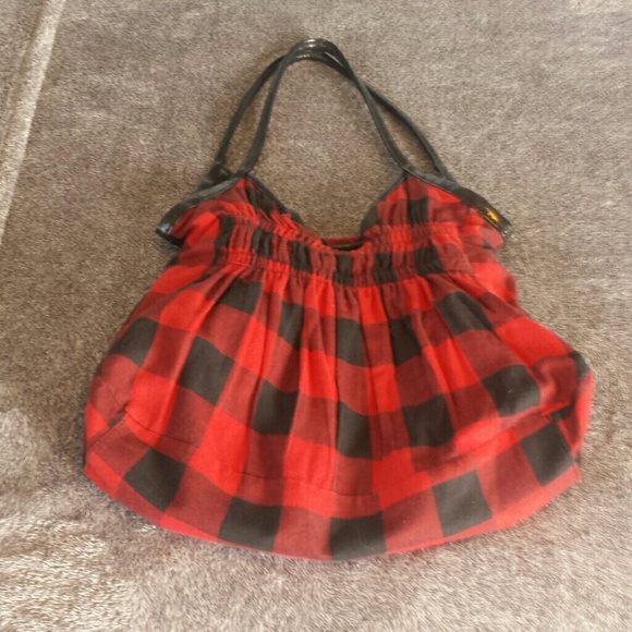Red Plaid Hand Bag