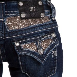 glittery Miss Me jeans size 26