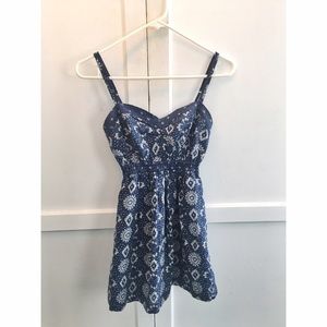 Printed Chambray Dress