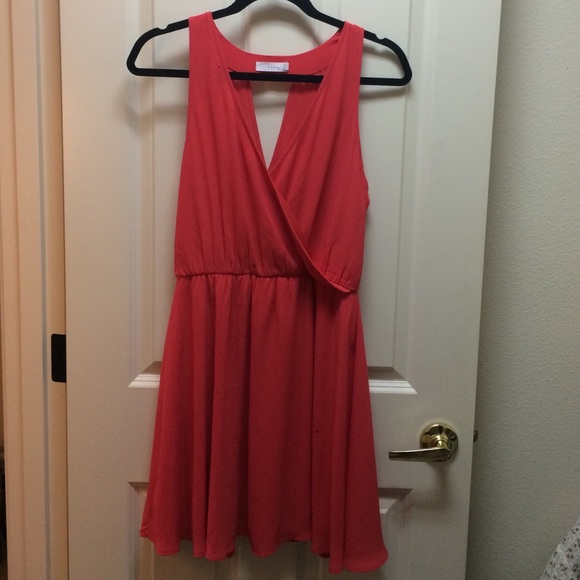 Red semi-formal dress